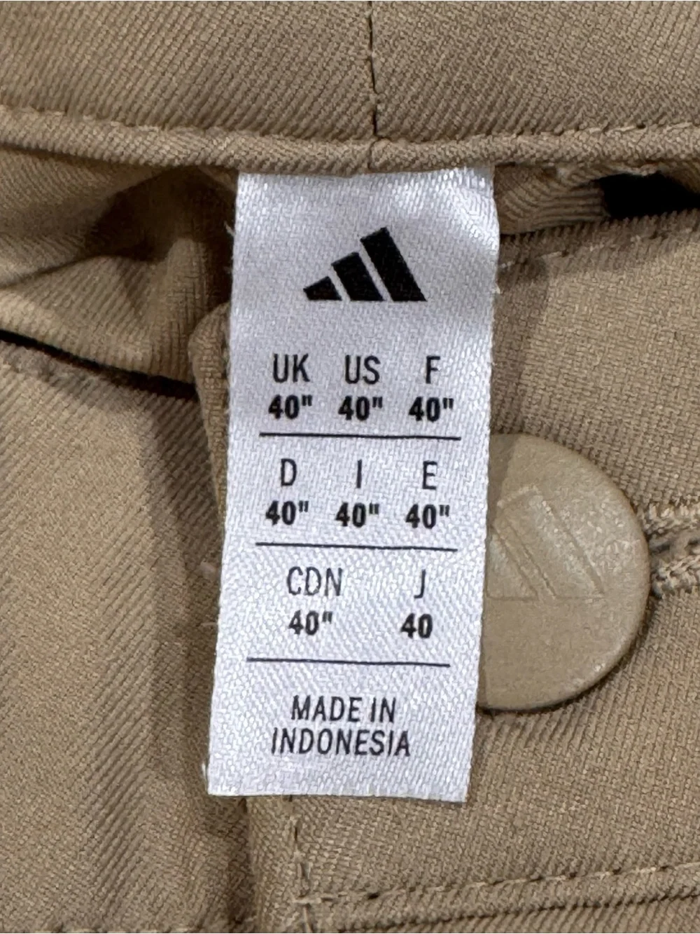 adidas Adi Advantage Golf Shorts Hemp Tan Beige Flat Front Mens Size 40